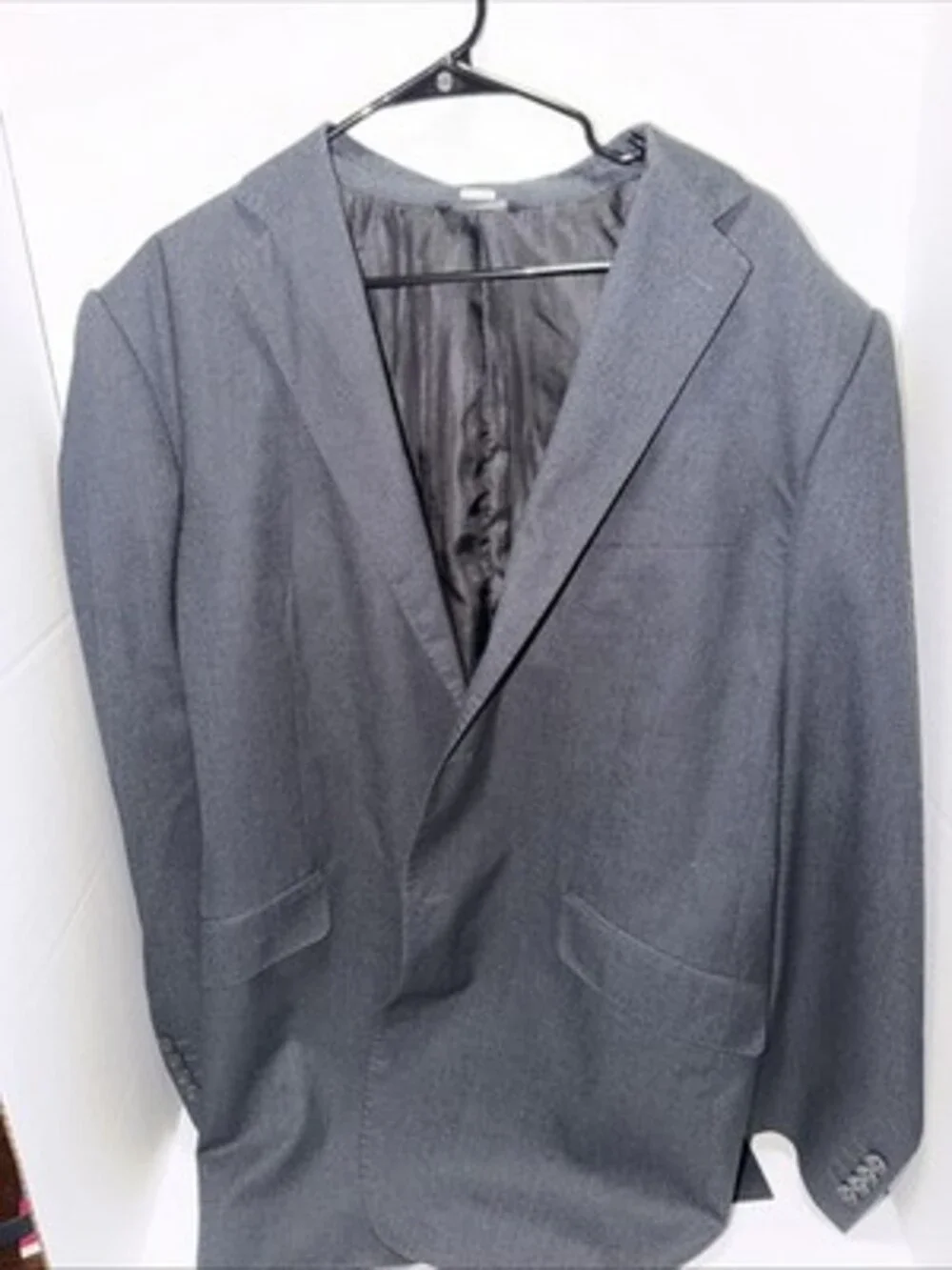 Mens Gray Blazer Pure New Wool Size 44L By Tzarelli